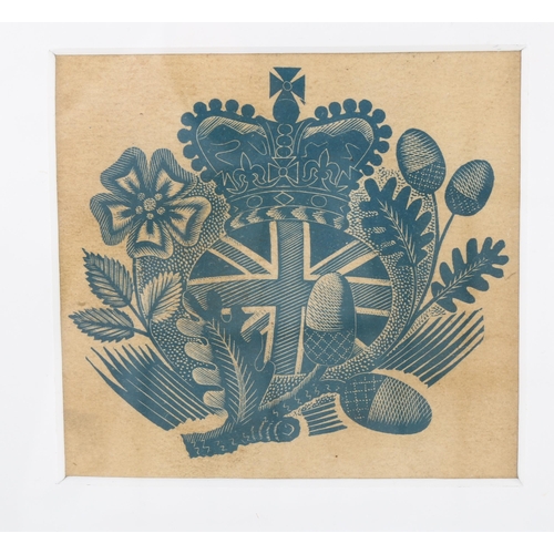 539 - Eric Ravilious (1903 -1942), British emblems, woodcut print, British Pavilion at the New York World ... 