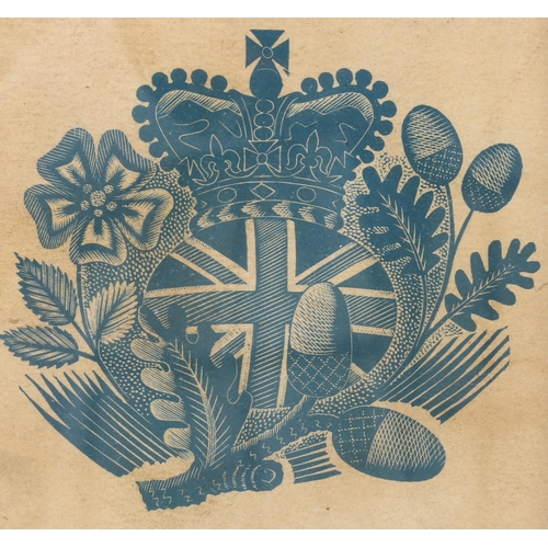 539 - Eric Ravilious (1903 -1942), British emblems, woodcut print, British Pavilion at the New York World ... 