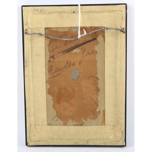 548 - Richard Caton Woodville (1856 - 1927), lumberman at work Canada, image 11cm x 7cm, framed