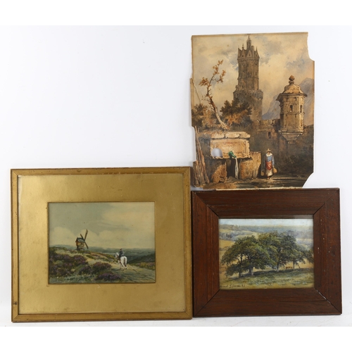 578 - 3 x 19th century watercolours, including Edward George Warren RI, and Claude Hayes (3)