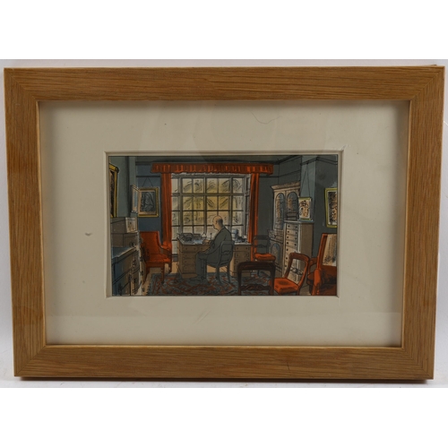 583 - Edward Bawden (1903-1989), original colour lithograph on paper, The Vicar, from Life in an English V... 