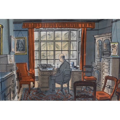 583 - Edward Bawden (1903-1989), original colour lithograph on paper, The Vicar, from Life in an English V... 