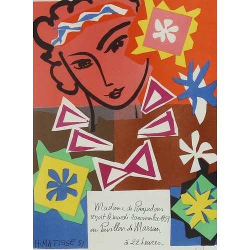 595 - Henri Matisse (1869-1954, lithograph in colours on paper, Bal de L’Ecole des Arts Decoratifs 1951, s... 