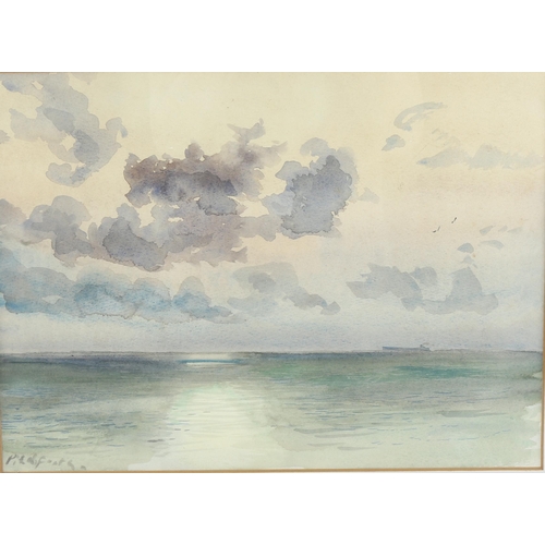 605 - Roland Vivian Pitchforth (1895-1982) watercolour on paper, Storm Coming, signed, 29cm x 39cm, mounte... 