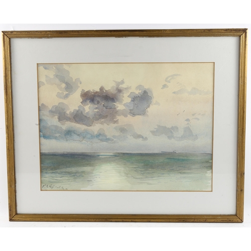 605 - Roland Vivian Pitchforth (1895-1982) watercolour on paper, Storm Coming, signed, 29cm x 39cm, mounte... 