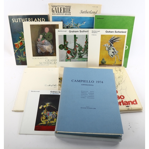 610 - Graham Sutherland (1903-1980) Collection of ten catalogues on the artist, including dedication from ... 