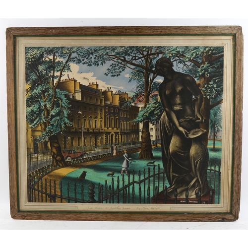 614 - Alan Sorrell, Clive's House 45 Berkeley Square, lithograph, 1937, image 40cm x 49cm, framed