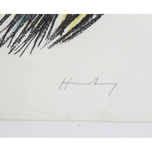 616 - Hans Hartung (1904 - 1989), abstract L19, 1957 iconic award winning original lithograph, signed in p... 