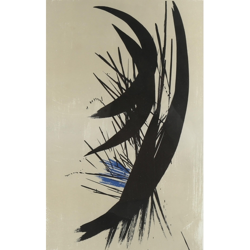 617 - Hans Hartung (1904 - 1989), abstract L14, 1957 iconic award winning original lithograph, signed in p... 