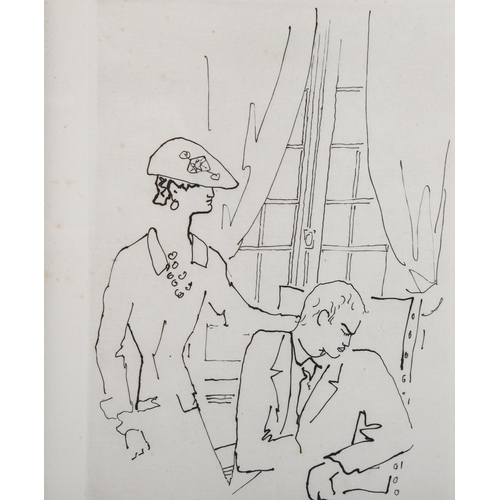 622 - Jean Cocteau (1889 - 1963), Le Bal, original etching, 1953, no. 153/220, plate 21cm x 15cm, framed