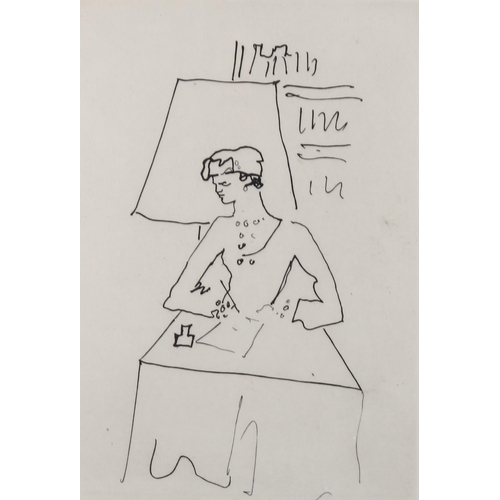 623 - Jean Cocteau (1889 - 1963), Le Bal, original etching, 1953, no. 153/220, plate 21cm x 15cm, framed