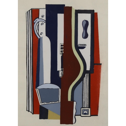 625 - Fernand Leger (1881 - 1955), abstract composition, pochoir print, 1928 issue for Cahier d'Art from a... 