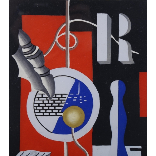 626 - Fernand Leger (1881 - 1955), abstract composition, pochoir print, 1928 issue for Cahier d'Art from a... 