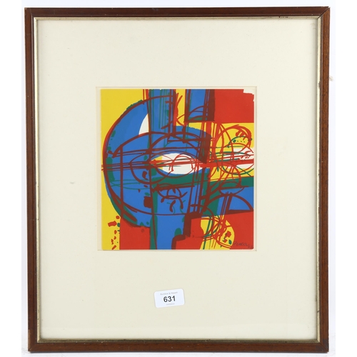 631 - Gabrijel Stupica and Zcatko Prica, 2 abstract serigraph prints, published 1962, framed (2)