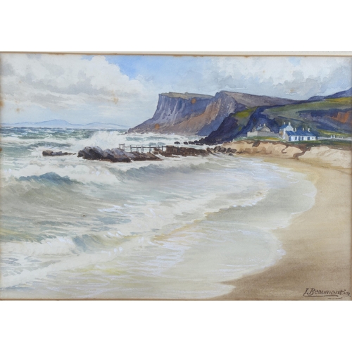 641 - Ivor Beaumont, Fairhead from Bally Castle, watercolour, signed and dated 1941, 26cm x 37cm, framed