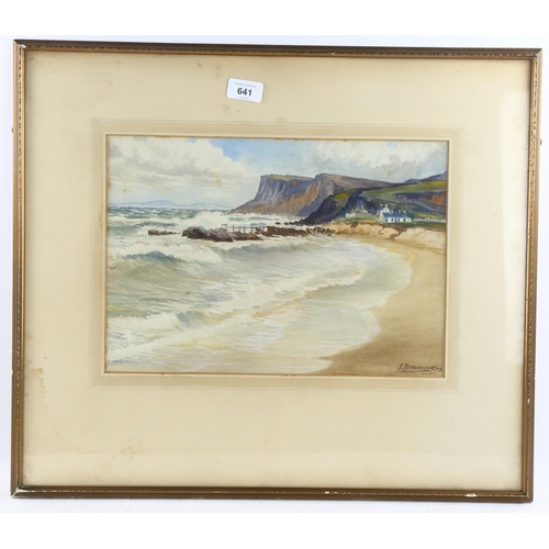 641 - Ivor Beaumont, Fairhead from Bally Castle, watercolour, signed and dated 1941, 26cm x 37cm, framed