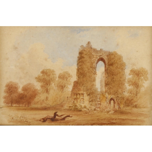 650 - Thomas Girtin (1775 - 1802), Mulgrave Castle, miniature watercolour, circa 1794 - 98, unsigned, 6.5c... 