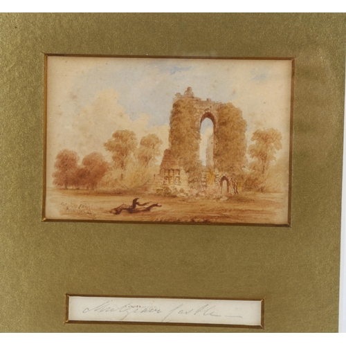 650 - Thomas Girtin (1775 - 1802), Mulgrave Castle, miniature watercolour, circa 1794 - 98, unsigned, 6.5c... 