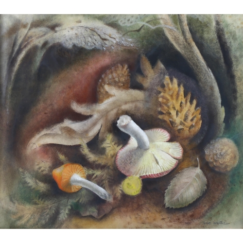 664 - Billie Waters, still life, October, coloured pastels, signed, 33cm x 37cm, framed