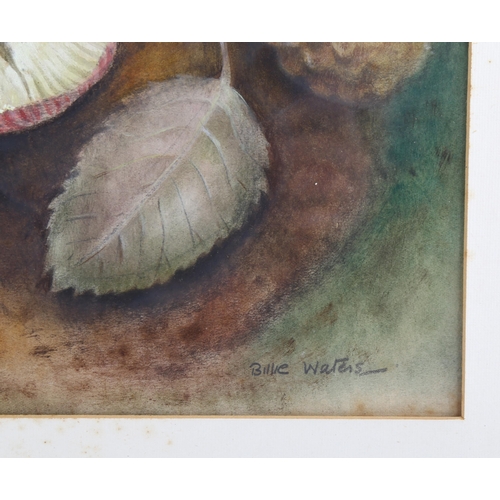 664 - Billie Waters, still life, October, coloured pastels, signed, 33cm x 37cm, framed