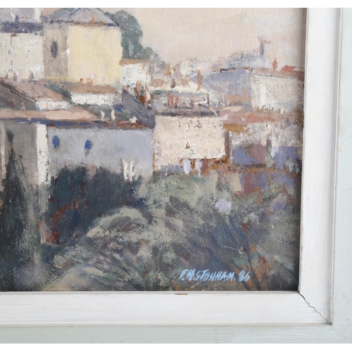 666 - Frederick Henry Stonham (1924 - 2003), Castelnau de Guers, Languedoc, oil on board, signed and dated... 