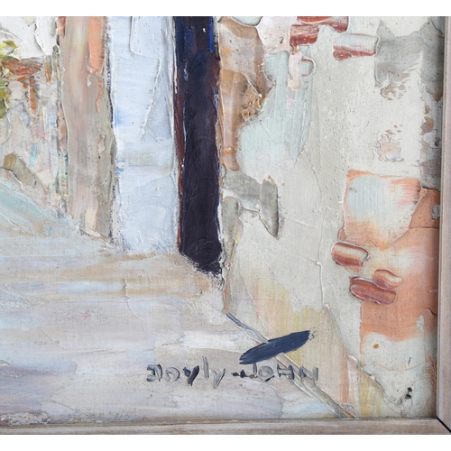 669 - Cecil Rochfort d'Oyly John (1906 - 1993), Steep Street, Riviera Port, oil on canvas, signed, 46cm x ... 