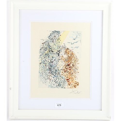 678 - Salvador Dali (1904 - 1989), Paradise 11, lithograph, signed in pencil, image 25cm x 17cm, framed