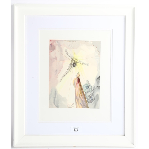 679 - Salvador Dali (1904 - 1989), The Divine Comedy, lithograph, image 25cm x 17cm, framed