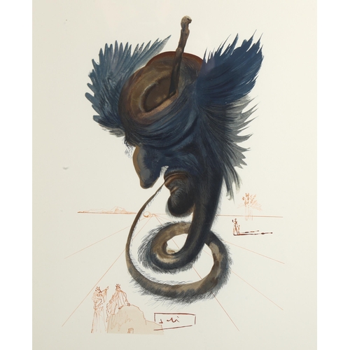 683 - Salvador Dali (1904 - 1989), The Black Cherub, lithograph, image 25cm x 17cm, framed