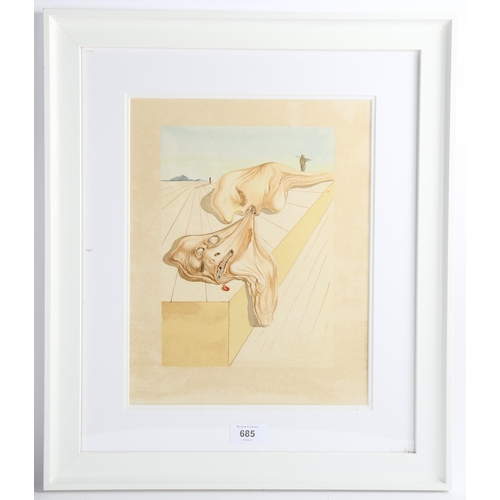 685 - Salvador Dali (1904 - 1989), Divine Comedy, lithograph, image 25cm x 17cm, framed