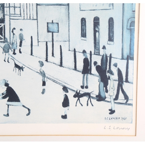 706 - Laurence Stephen Lowry (1887 - 1976), lithograph, Level Crossing, signed in pencil, image 41cm x 57c... 