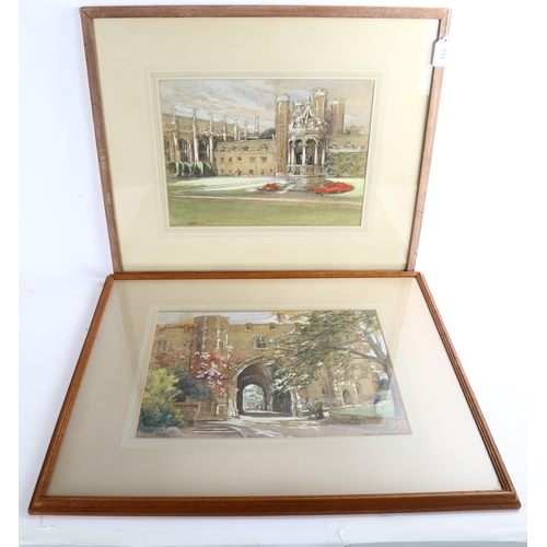 711 - Lilian Clark Goodchild, pair of watercolours, studies of palace gardens, signed and dated 1945 and 1... 