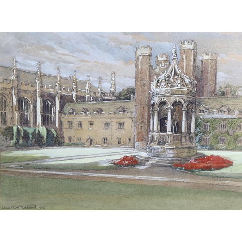 711 - Lilian Clark Goodchild, pair of watercolours, studies of palace gardens, signed and dated 1945 and 1... 