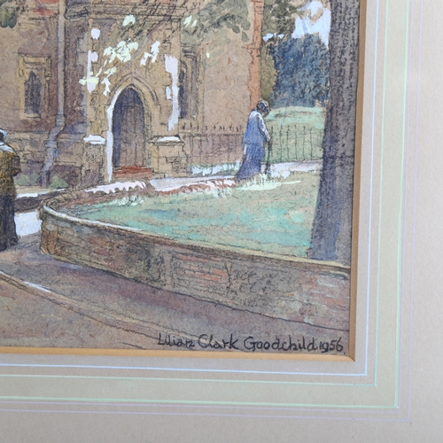 711 - Lilian Clark Goodchild, pair of watercolours, studies of palace gardens, signed and dated 1945 and 1... 