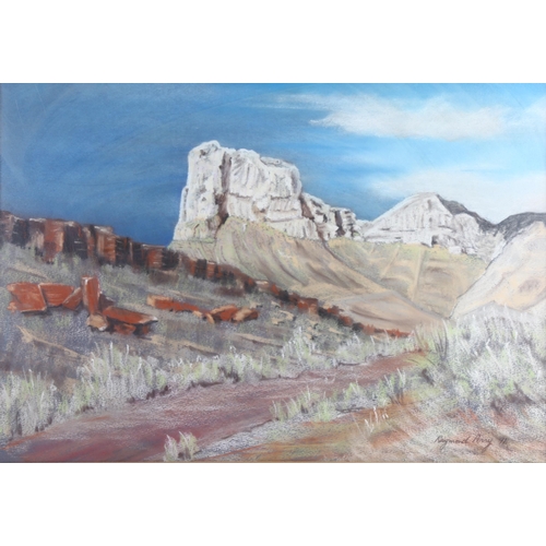 715 - Raymond Perry, 3 watercolour, American landscapes, 32cm x 46cm, framed