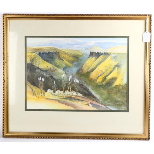 715 - Raymond Perry, 3 watercolour, American landscapes, 32cm x 46cm, framed