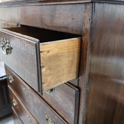 210 - A George III oak chest of drawers, 90 x 44cm, height 126cm