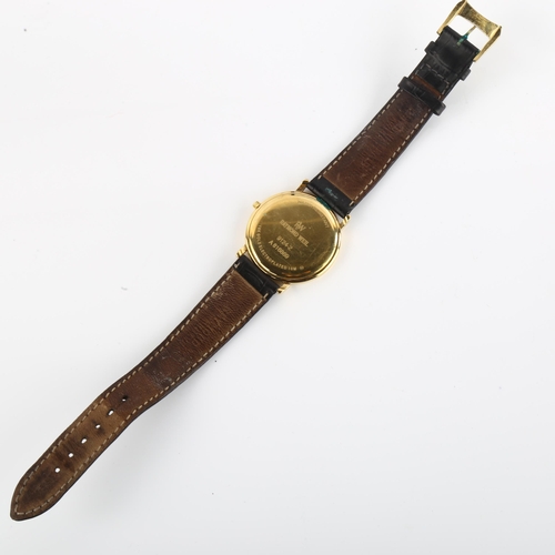 1028 - RAYMOND WEIL - a gold plated Geneve quartz wristwatch, ref. 9124-2, white dial with gilt Roman numer... 