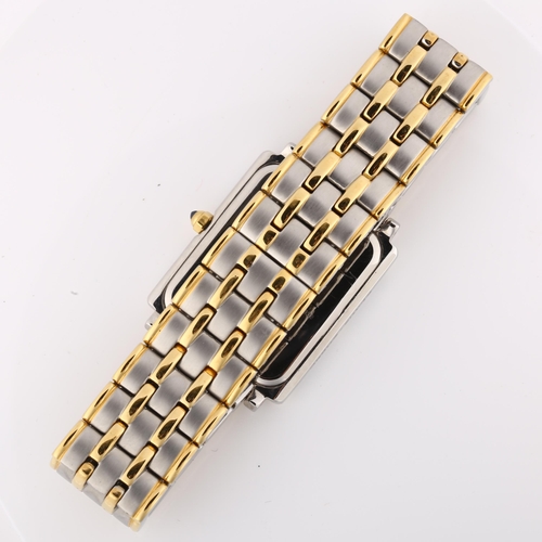 1042 - KLAUS-KOBEC - a gold plated stainless steel Entrepreneur quartz bracelet watch, silvered dial with g... 