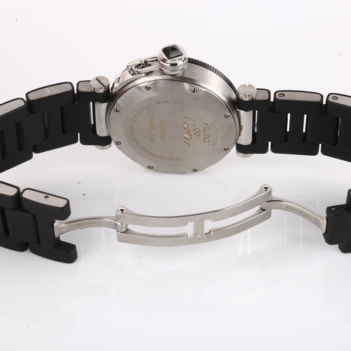 1044 - CARTIER - a mid-size stainless steel Pasha De Cartier Seatimer quartz bracelet watch, ref. 3025, cir... 