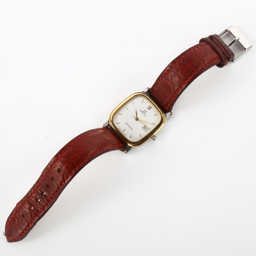 1067 - ZENITH - a mid-size gold plated stainless steel Cosmopolitan quartz wristwatch, ref. 19.0020.267, wh... 