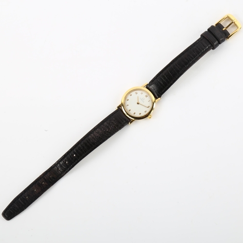 1068 - OMEGA - a lady's gold plated stainless steel De Ville Classic quartz wristwatch, ref. 595.0097, circ... 