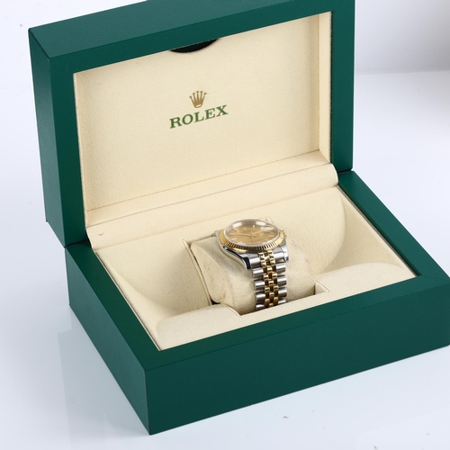 1071 - ROLEX - a bi-metal Datejust automatic bracelet watch, ref. 116233, circa 2006/2007, champagne dial w... 