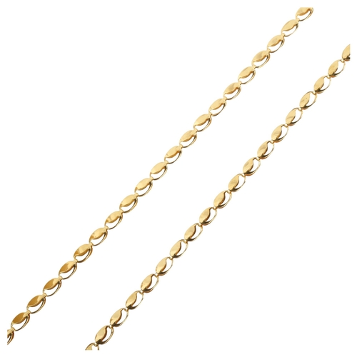 1140 - An Italian 18ct gold fancy link chain necklace, necklace length 60cm, 12.4g