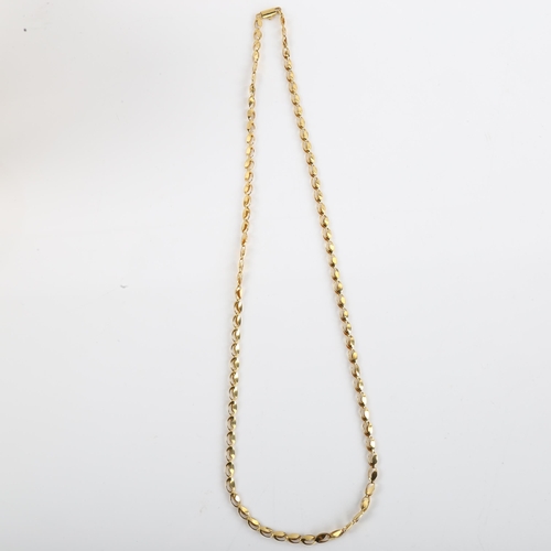 1140 - An Italian 18ct gold fancy link chain necklace, necklace length 60cm, 12.4g