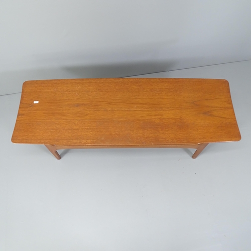 2010 - A mid-century teak two-tier coffee table. 117x41x41cm