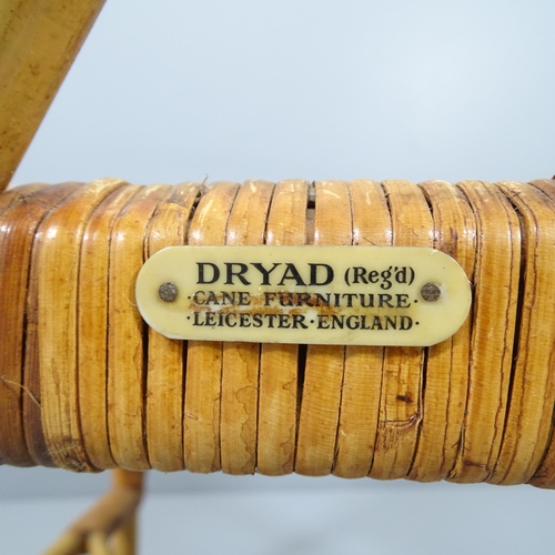 2039 - A Chippendale style bamboo and rattan side chair by Dryad of Leicester, with maker's label.