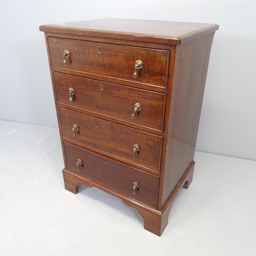 2535 - An early 20th century small chest of four drawers, raised on bracket feet. 51x75x39cm.