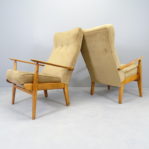 2541 - A pair of mid-century Parker-Knoll style lounge chairs.