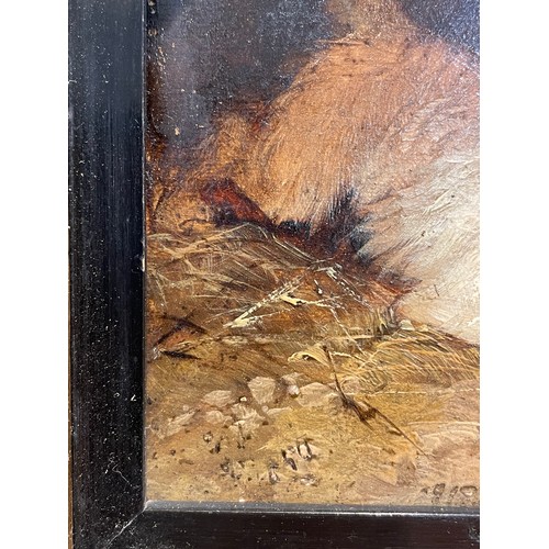 565 - George Armfield (1808 - 1893), Terriers ratting, oil on board, indistinctly signed, 13.5cm x 17cm, f... 